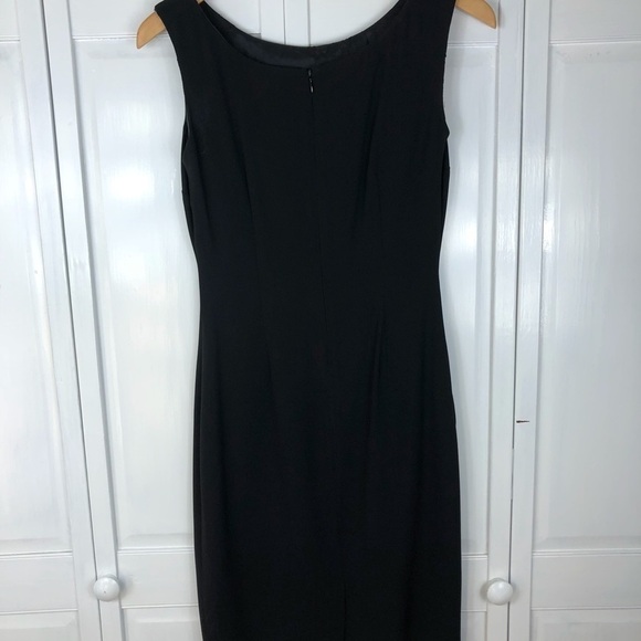 ANNE KLEIN BEADED SHEATH PARTY DRESS l Embellished Black cocktail Dress 0698 - Picture 4 of 6